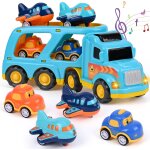 Kajgl - camion jouet 5 en 1 avec lumires& sons, garage voiture educatif pour enfants 3 4 5 ans, jouet ...