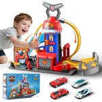 Kajgl - city coffret circuit looping de pompiers, set circuit voitures avec 4 voitures, une piste elévatrice ... Kajgl - city coffret circuit looping de pompiers, set circuit voitures avec 4 voitures, une piste elévatrice ...