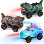 Kajgl - dinosaure jouet voiture enfant avec led circuit voiture enfants electrique, jouet enfant 3 4 ...