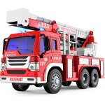 Kajgl - gros camion de pompier, vhicule pompiers xxl avec echelle, sonore et lumineux, grand realiste ...