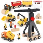 Kajgl - jeux de construction engins de chantier jouet avec grue a tour jouets creuseur jouets camion ...
