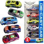 Kajgl - petite voiture enfant, 5 pices jouets cars racers metal mini vhicules de course a tirer dcoration ...