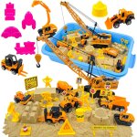 Kajgl - sable magique, chantier de construction magique enfant 3 ans, 1kg de sable magique, 7 petites ...