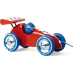 Kajgl - voiture de course rouge et bleue a traner - jouet 1er age - a partir de 12 mois - 2309r