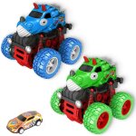 Kajgl - voiture jouet 2 3 4 garon de 5 ans, dinosaure monster truck pour enfants, garon fille tirer ...