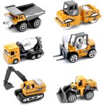 Kajgl - voiture jouet en mtal, coffret 6 vhicules de construction camion cadeau pour enfant garon ...