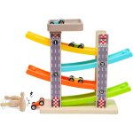 Kajgl - voiture rampe de course jouets, circuit rampe voiture avec 4 mini voitures et 3 boules de bowling, ...