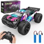 Kajgl - voiture telecommand tout terrain, jouets voiture de course rc camion crawler avec 2 piles voiture ...