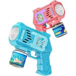 Kakyl - 2pices pistolets a bulles de savon gun avec 4 solutions de bulles pour enfants, led pistolet ...