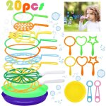 Kakyl - machine a bulles, 20pcs kit de bulles de savon pour enfants baguette a bulles ensemble jouet ...