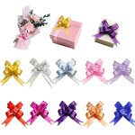 Kal - lot de 100 organza n?uds de nol en ruban a tirer pour cadeaux de nol, nouvel an, thanksgiving, ...