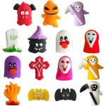 Kal - 15 mini mochi squishy kawaii de halloween, jouets doux a presser mochi de halloween, mini animaux ...