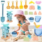Kal - 17 pices jouets de plage pour enfants, pelle outil de sable kits, jeux plage avec arrosoir enfant, ...