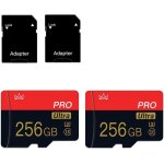 Kal - lot de 2 cartes micro sd 256 go classe 10 avec adaptateur sd haute vitesse pour tablette, appareil ... Kal - lot de 2 cartes micro sd 256 go classe 10 avec adaptateur sd haute vitesse pour tablette, appareil ...