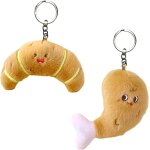 Kal - lot de 2 porte - cls croissant, doudou croissant, matriaux de qualit suprieure, idal pour ...