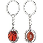 Kal - lot de 2 porte - cls de football amricain rotatifs au design 3d - cadeau pour les fans de football ...
