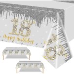 Kal - lot de 20 nappes de fte en papier argent pour 18e anniversaire nappe en papier de qualit suprieure ...