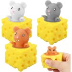 Kal - 3 pices jouets anti - stress pour souris au fromage, jouets anti - stress pour enfants, jouets ...