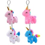 Kal - 4 pcs porte - cls licorne, pendentif en peluche, licorne jouet petite peluche animal porte - cls ...