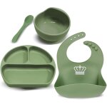 Kal - lot de 4 set vaisselle silicone repas bb, assiette ventouse pour bb, bol ventouse pour enfant, ...