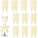Kal - lot de 50 n?uds beiges pour décoration de mariage, cadeau de noël, d'anniversaire, communion Kal - lot de 50 n?uds beiges pour décoration de mariage, cadeau de noël, d'anniversaire, communion
