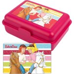Kal - bibi & tina - bote a djeuner avec cloison - 17, 5 x 12, 8 x 6, 9 cm - rouge - motif chevaux - ...