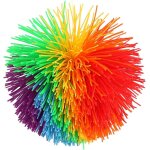 Kal - boule de silicone colore , pompon arc - en - ciel de 11 cm, balle de jonglage moelleuse, boule ...