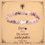 Kal - bracelet de perles en forme de croix pour femme - cadeaux chrtiens - pierre naturelle - bracelet ...