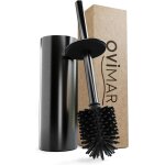 Kal - brosse de toilettes loftet brosse en silicone gunmetal en acier inoxydable avec couvercle autoportant ...
