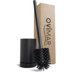 Kal - brosse a wc hugla noir mat brosse a wc en silicone fonction d'aration autonome acier inoxydable ...