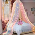 Kal - ciel de lit fille, ciels de lit, (60 * 250 * 1250 cm) moustiquaire a suspendre, pour chambre d'enfant, ...