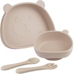 Kal - coffret repas bebe, vaisselle bb 4 pices, set repas bb, bol ventouse pour bb, couvert bebe, ...