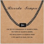 Kal - collier en acier inoxydable lettre initiale de a a z noire pour homme, collier avec pendentif initial ...