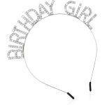 Kal - couronne d'anniversaire pour fille, tiare avec strass brillant, bijou de cheveux pour femmes et ...