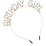 Kal - couronne d'anniversaire pour fille, tiare avec strass brillant, bijou de cheveux pour femmes et ...