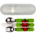 Kal - couverts enfants de voyage, couverts bébé sans bpa - lucy la coccinelle Kal - couverts enfants de voyage, couverts bébé sans bpa - lucy la coccinelle
