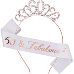 Kal - echarpe de 60e anniversaire et diadème en strass, echarpe en satin pour 60e anniversaire - cadeau ... Kal - echarpe de 60e anniversaire et diadème en strass, echarpe en satin pour 60e anniversaire - cadeau ...
