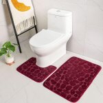 Kal - eleoption ¿ lot de 2 tapis de bain antidérapants en mousse a mémoire de forme respirante, doux ... Kal - eleoption ¿ lot de 2 tapis de bain antidérapants en mousse a mémoire de forme respirante, doux ...