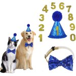 Kal - ensemble d'anniversaire pour animaux de compagnie chapeau d'anniversaire de chien pour animaux ...
