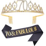 Kal - ensemble diadème noir doré et strass - cadeau d'anniversaire pour femme - décoration de fête d'anniversa ... Kal - ensemble diadème noir doré et strass - cadeau d'anniversaire pour femme - décoration de fête d'anniversa ...