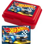 Kal - hot wheels - blue car - bote a djeuner avec cloison - rouge