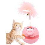 Kal - jouet pour chat - tube de jeu pour chats et chatons - tunnel pliable avec trous de peek et balle ...