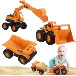 Kal - jouet sable pelleteuse bac a sable, 3pcs enfants jouet pelleteuse, avec camion a bascule pelleteuse ...