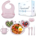 Kal - nouveau coffret cadeau set gruau sevrage avec couverts enfants et assiette sevrage avec ventouse. ...