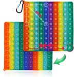 Kal - pop it fidget toys 2 in 1, popit en silicone, popite pour enfant, 20x20cm poppit, fidget toys anti ...