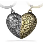 Kal - porte - cls puzzle en forme de c?ur - pice de puzzle d'amour - pendentif c?ur -  je t'aime  ...