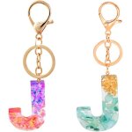 Kal - porte - cls en rsine, pendentif en forme de fleur, porte - cls a - z pour femme et fille, cadeau ...