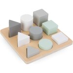 Kal - , puzzle en bois - trieur - trois chiffres, socle en bois, 9 blocs colors, jouet sr enfant, pour ...