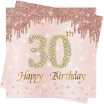 Kal - serviettes en papier anniversaire 30 ans 80pièces serviettes de table en tissu anniversaire décoration ... Kal - serviettes en papier anniversaire 30 ans 80pièces serviettes de table en tissu anniversaire décoration ...