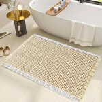 Kal - tapis de bain gaufré, super absorbant, antidérapant, lavable en machine, tapis de bain ultra doux ... Kal - tapis de bain gaufré, super absorbant, antidérapant, lavable en machine, tapis de bain ultra doux ...